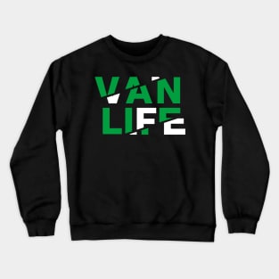 Vanlife: tracks - Green white Crewneck Sweatshirt